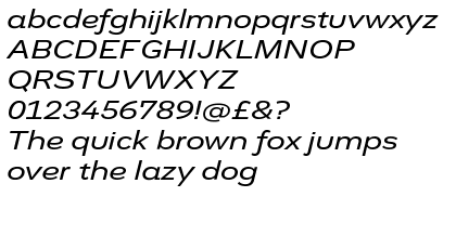Trilogy Sans&trade; Expanded Italic