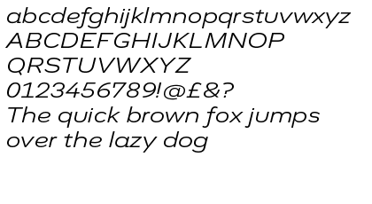Trilogy Sans&trade; Expanded Light Italic
